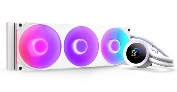 NZXT KRAKEN PLUS RGB 240 MM WHITE AIO LIQUID COOLER WITH 1.54